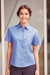 Koszula damska z krótkim rękawem Pure Cotton Easy Care Poplin