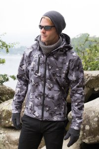 Kurtka męska Softshell z kapturem Camo TX Performance 320g (1)